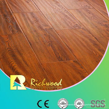 Commercial 8.8mm Embossed Hand Scraped Waxed Edge Laminated Flooring